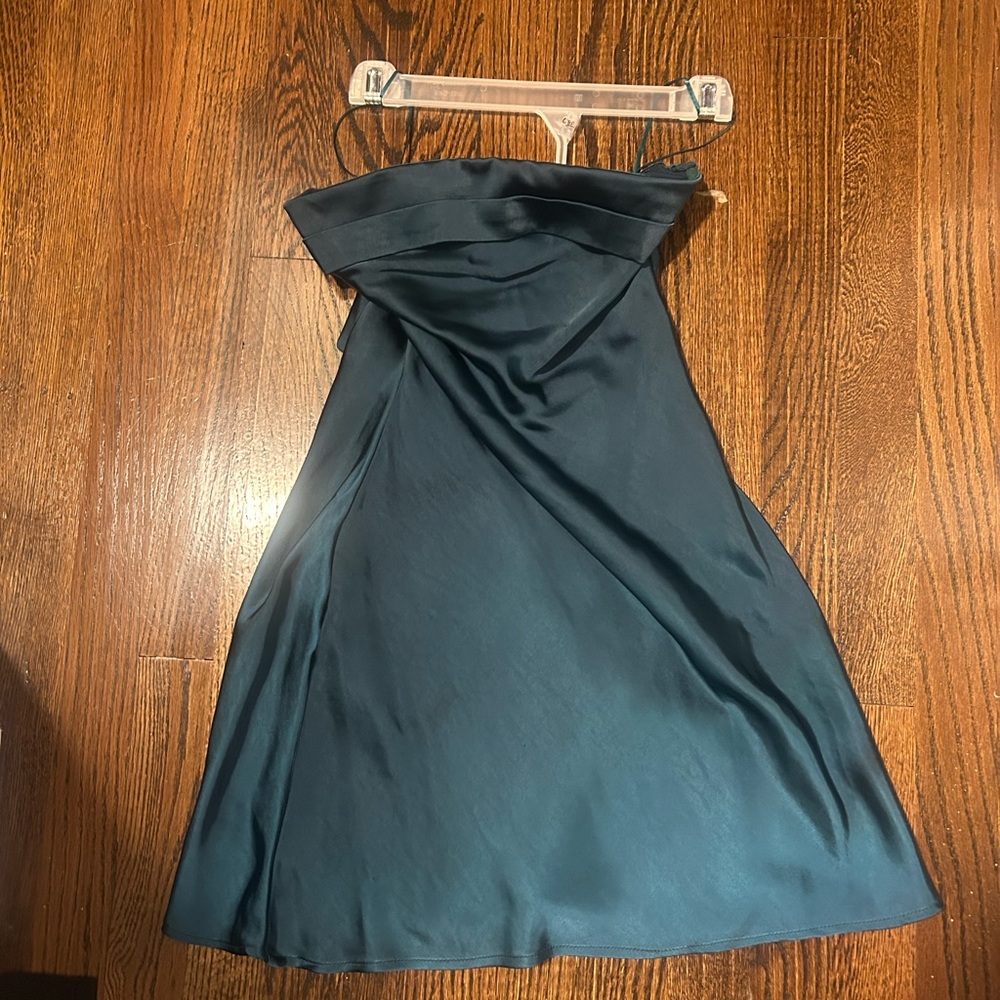 Elegant Teal Strapless Dress